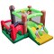 Kids Inflatable Bounce House With Double Slides Basketball Hoop Outdoor Play